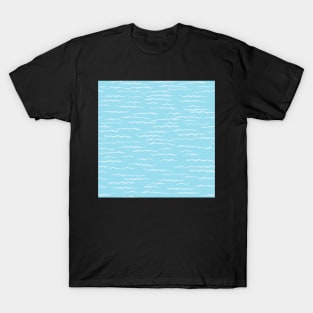 Ocean Waves in baby teal blue T-Shirt